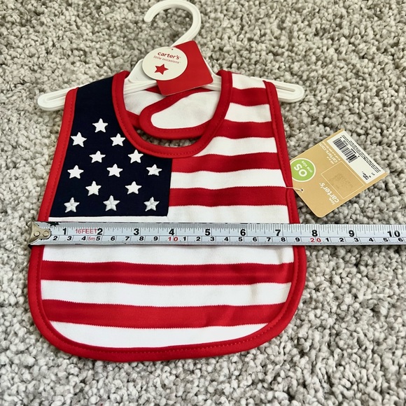 Carter’s Baby Bib Fourth of July Patriotic USA Flag 100% cotton - Picture 8 of 9